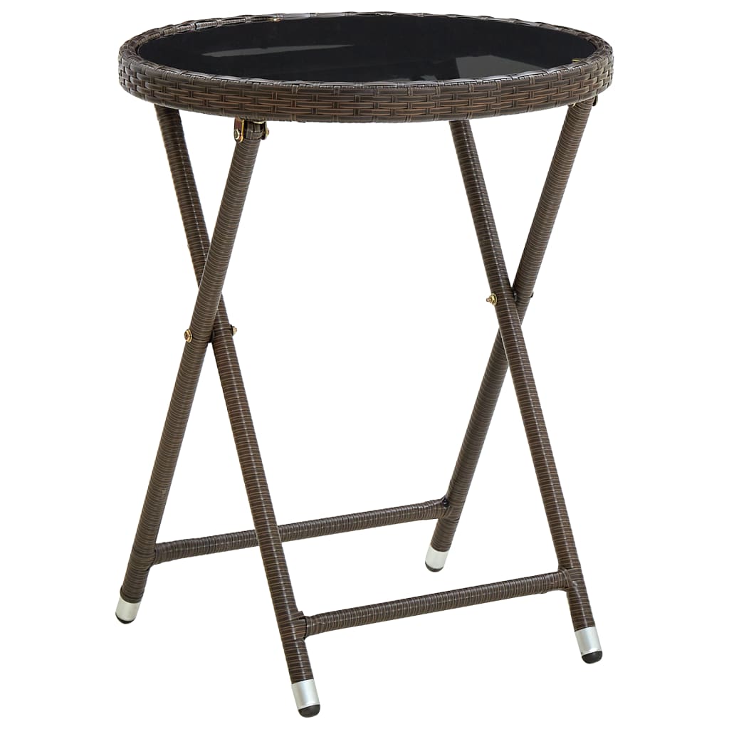 3-delige Bistroset met kussens poly rattan en glas bruin is nu te koop bij PeponiXL, paradijselijk wonen!