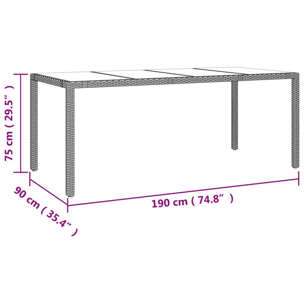 9-delige Tuinset poly rattan zwart is nu te koop bij PeponiXL, paradijselijk wonen!