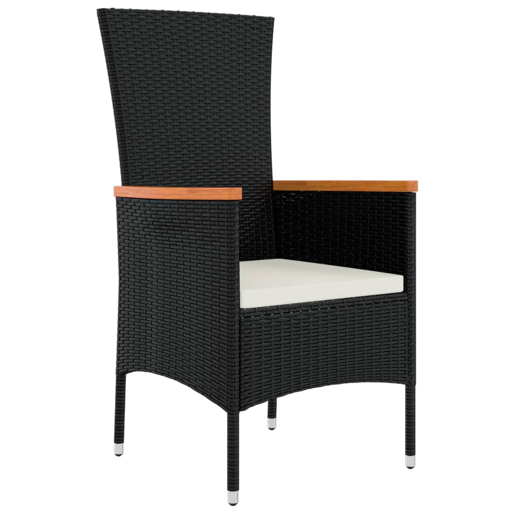 9-delige Tuinset poly rattan zwart is nu te koop bij PeponiXL, paradijselijk wonen!