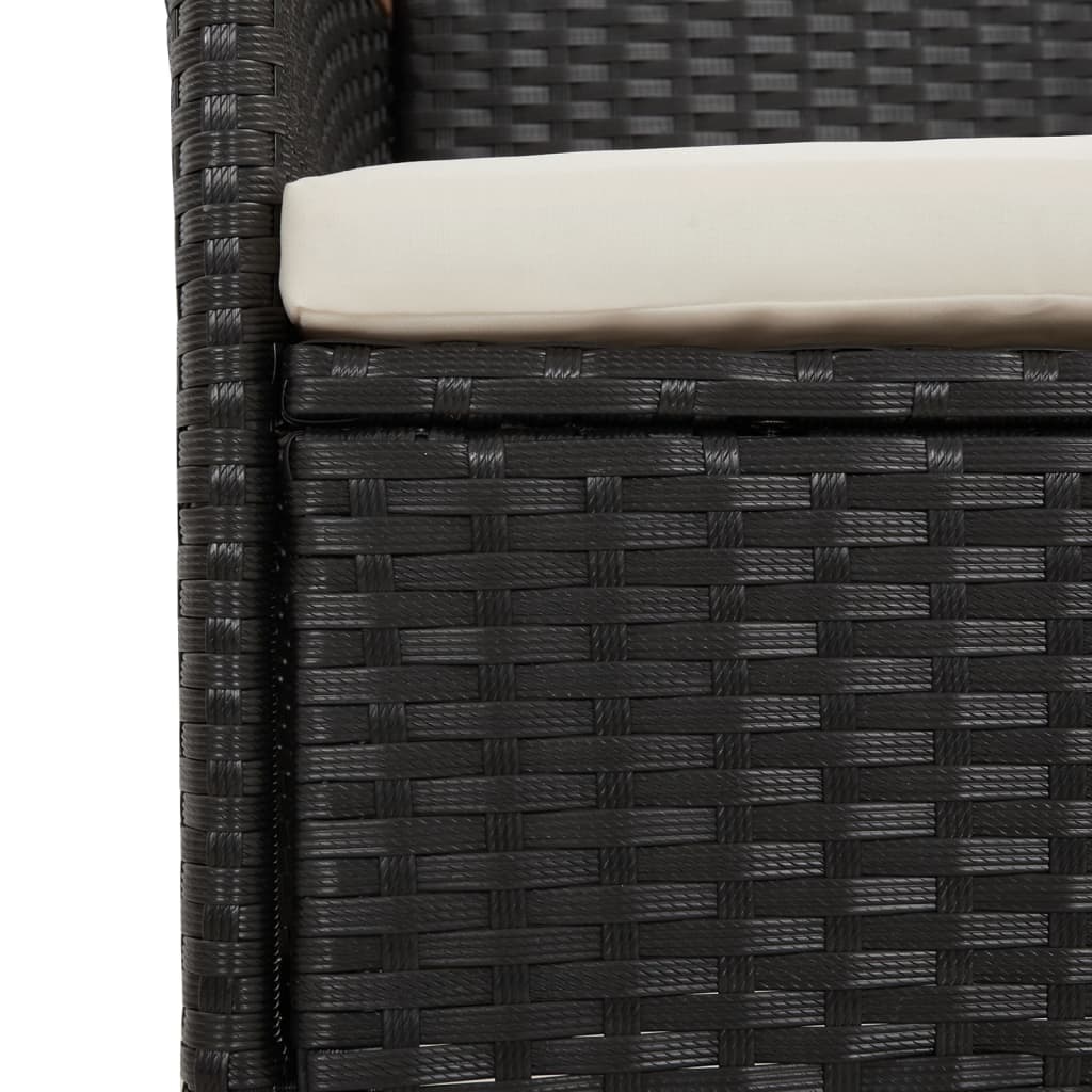 9-delige Tuinset poly rattan zwart is nu te koop bij PeponiXL, paradijselijk wonen!
