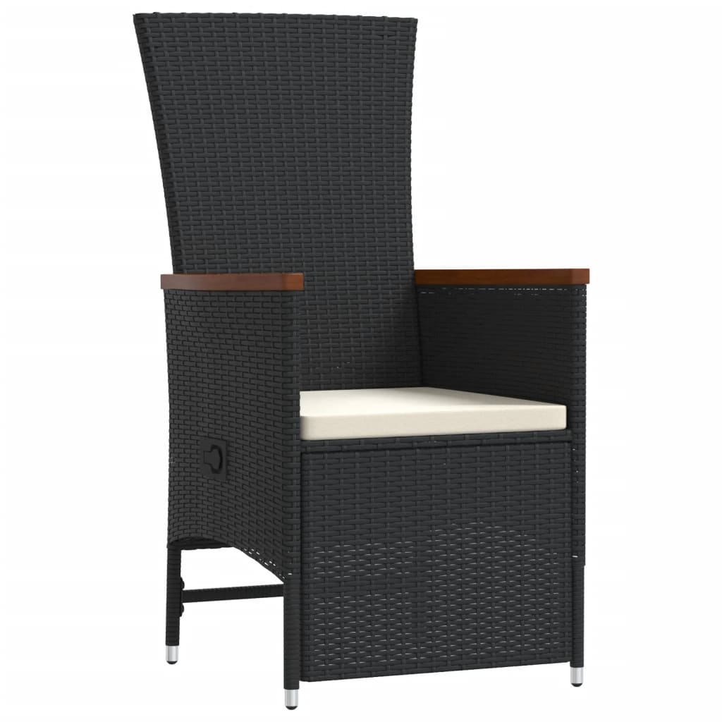 11-delige Tuinset met kussens poly rattan zwart is nu te koop bij PeponiXL, paradijselijk wonen!