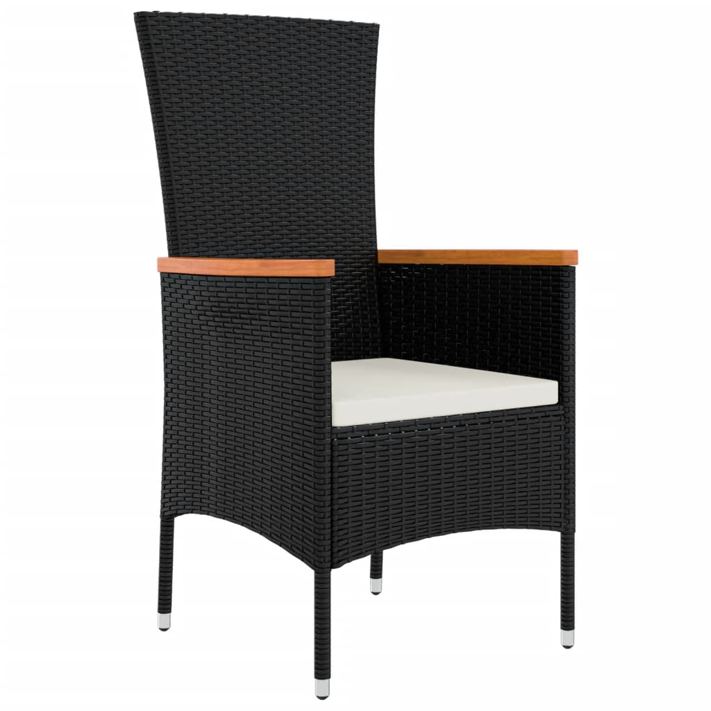 11-delige Tuinset met kussens poly rattan zwart is nu te koop bij PeponiXL, paradijselijk wonen!