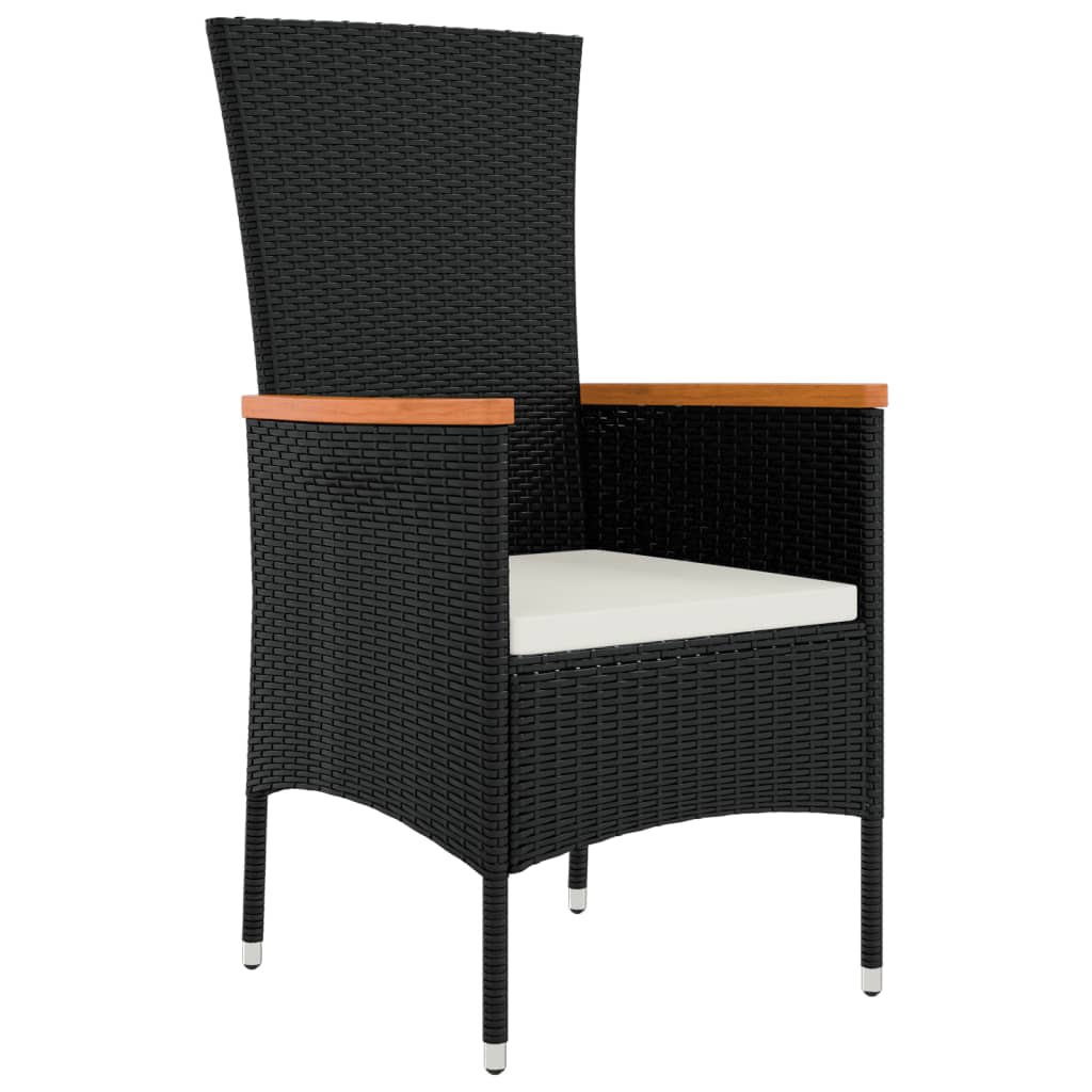 11-delige Tuinset met kussens poly rattan zwart is nu te koop bij PeponiXL, paradijselijk wonen!