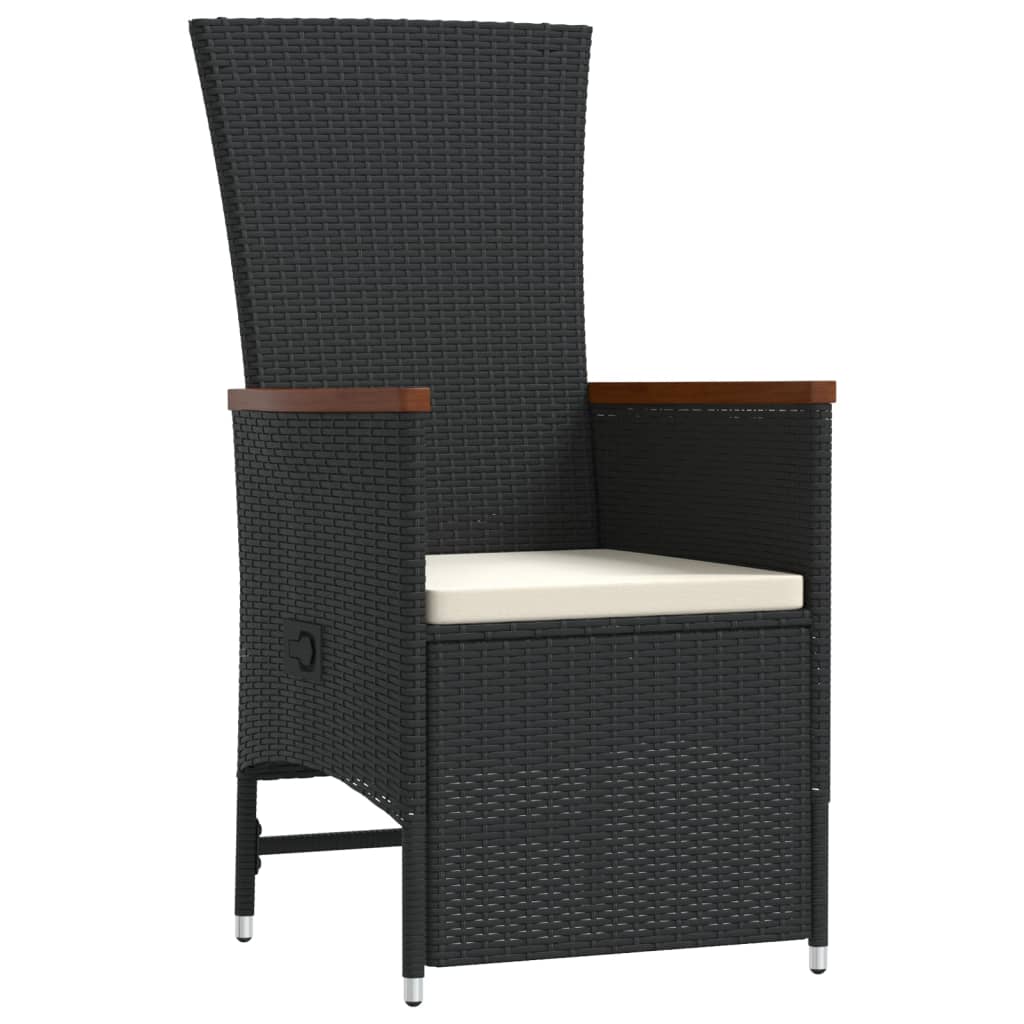 11-delige Tuinset met kussens poly rattan zwart is nu te koop bij PeponiXL, paradijselijk wonen!