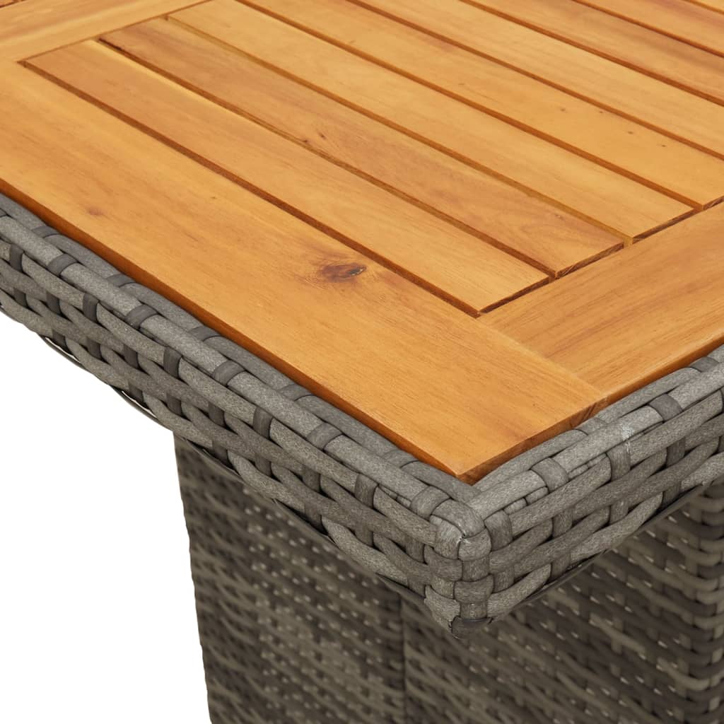 9-delige Tuinset met kussens poly rattan grijs is nu te koop bij PeponiXL, paradijselijk wonen!
