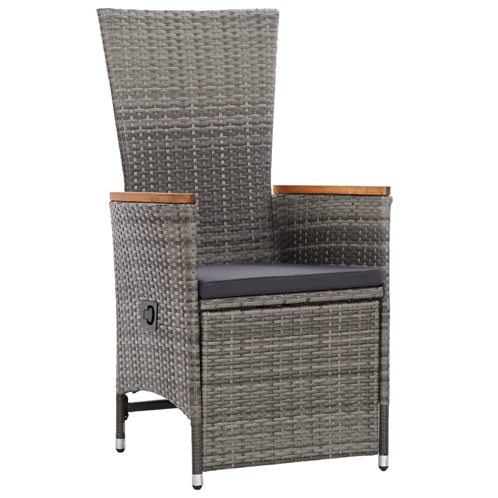 9-delige Tuinset met kussens poly rattan grijs is nu te koop bij PeponiXL, paradijselijk wonen!