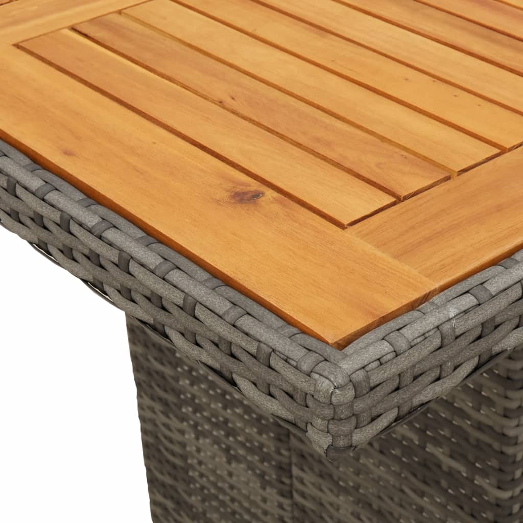 11-delige Tuinset met kussens poly rattan grijs is nu te koop bij PeponiXL, paradijselijk wonen!