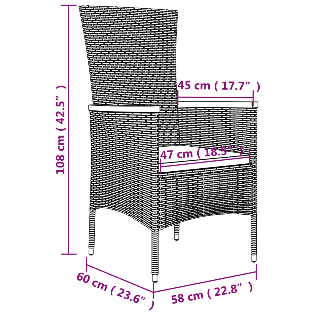 11-delige Tuinset met kussens poly rattan grijs is nu te koop bij PeponiXL, paradijselijk wonen!