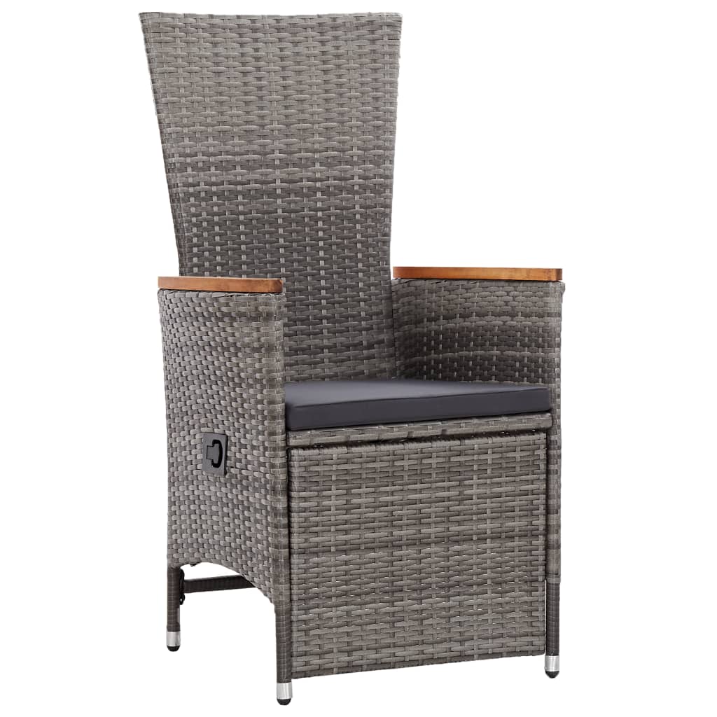 9-delige Tuinset met kussens poly rattan grijs is nu te koop bij PeponiXL, paradijselijk wonen!