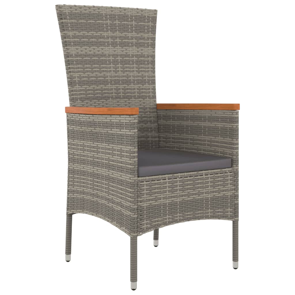 11-delige Tuinset met kussens poly rattan grijs is nu te koop bij PeponiXL, paradijselijk wonen!