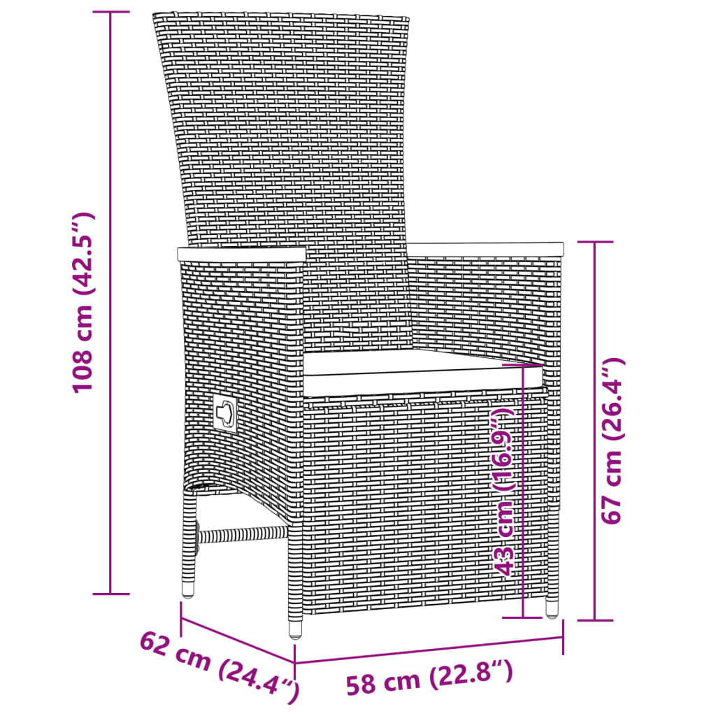 11-delige Tuinset met kussens poly rattan grijs is nu te koop bij PeponiXL, paradijselijk wonen!