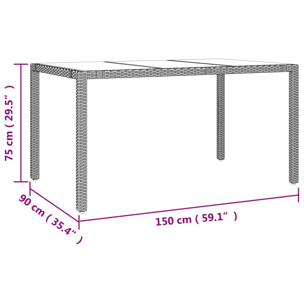 7-delige Tuinset met kussens poly rattan beige is nu te koop bij PeponiXL, paradijselijk wonen!
