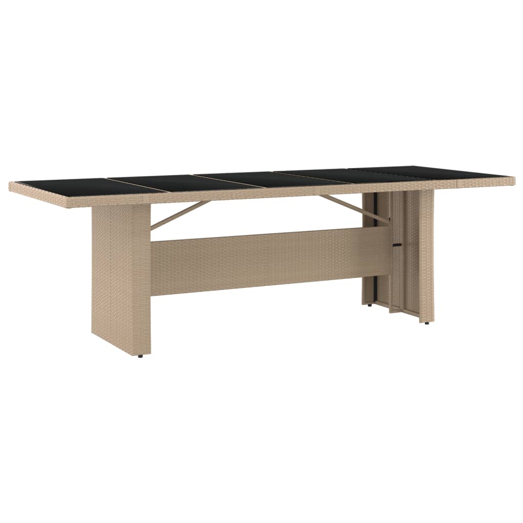 7-delige Tuinset met kussens poly rattan beige