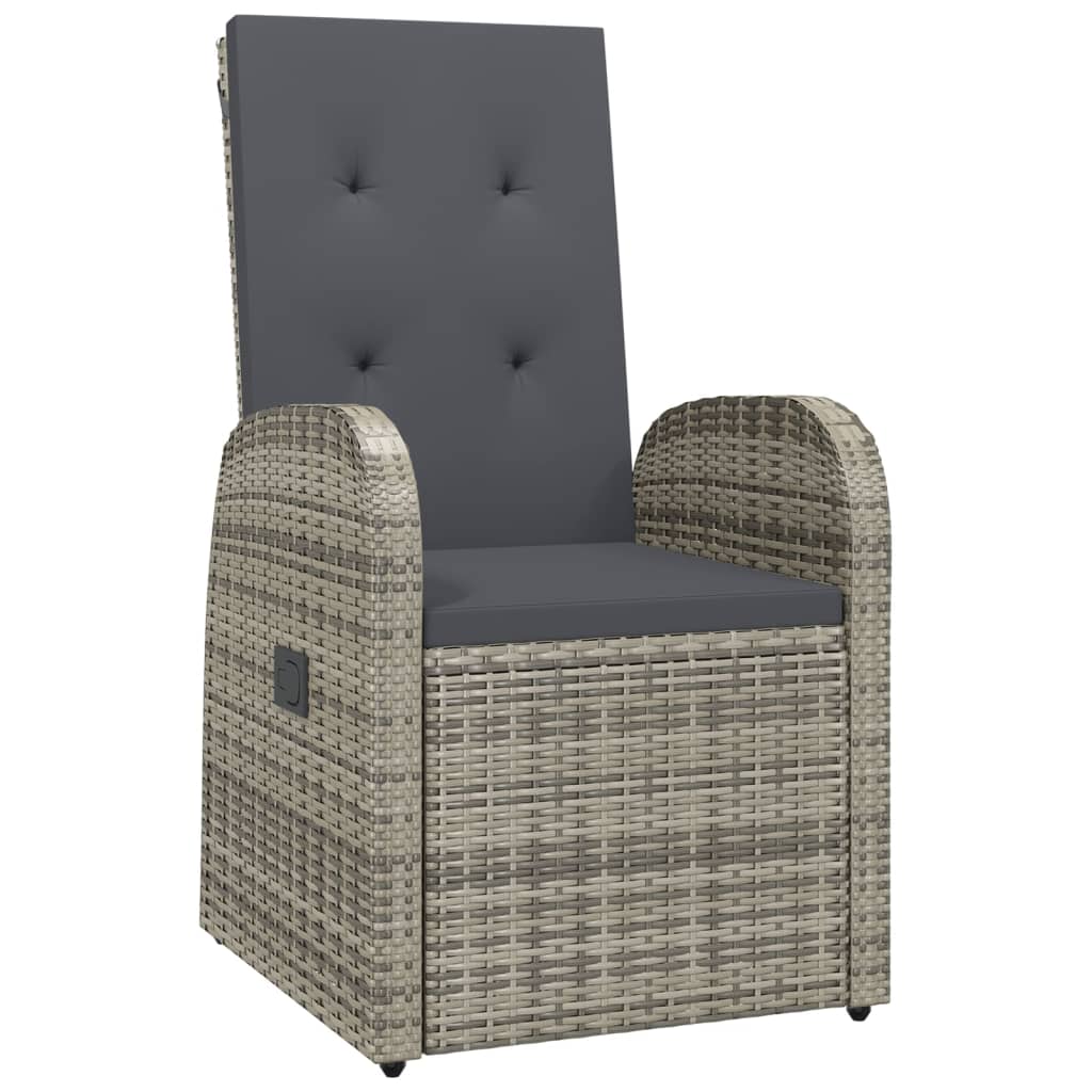7-delige Tuinset met kussens poly rattan grijs is nu te koop bij PeponiXL, paradijselijk wonen!