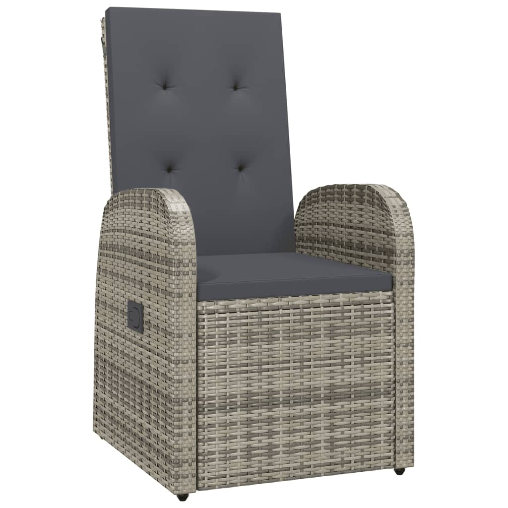 11-delige Tuinset met kussens poly rattan grijs is nu te koop bij PeponiXL, paradijselijk wonen!