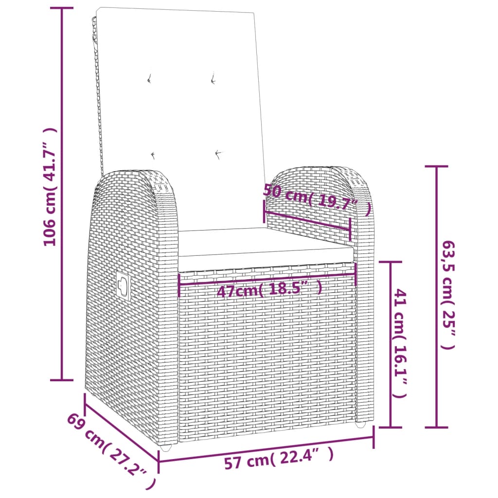 11-delige Tuinset met kussens poly rattan grijs is nu te koop bij PeponiXL, paradijselijk wonen!