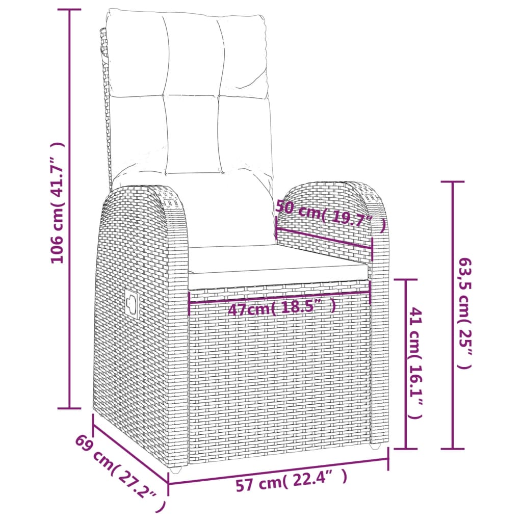 11-delige Tuinset met kussens poly rattan zwart is nu te koop bij PeponiXL, paradijselijk wonen!