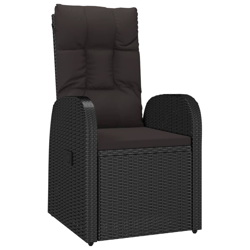 11-delige Tuinset met kussens poly rattan zwart is nu te koop bij PeponiXL, paradijselijk wonen!