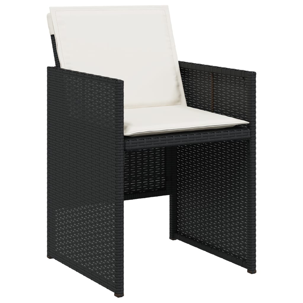 7-delige Tuinset met kussens poly rattan zwart is nu te koop bij PeponiXL, paradijselijk wonen!