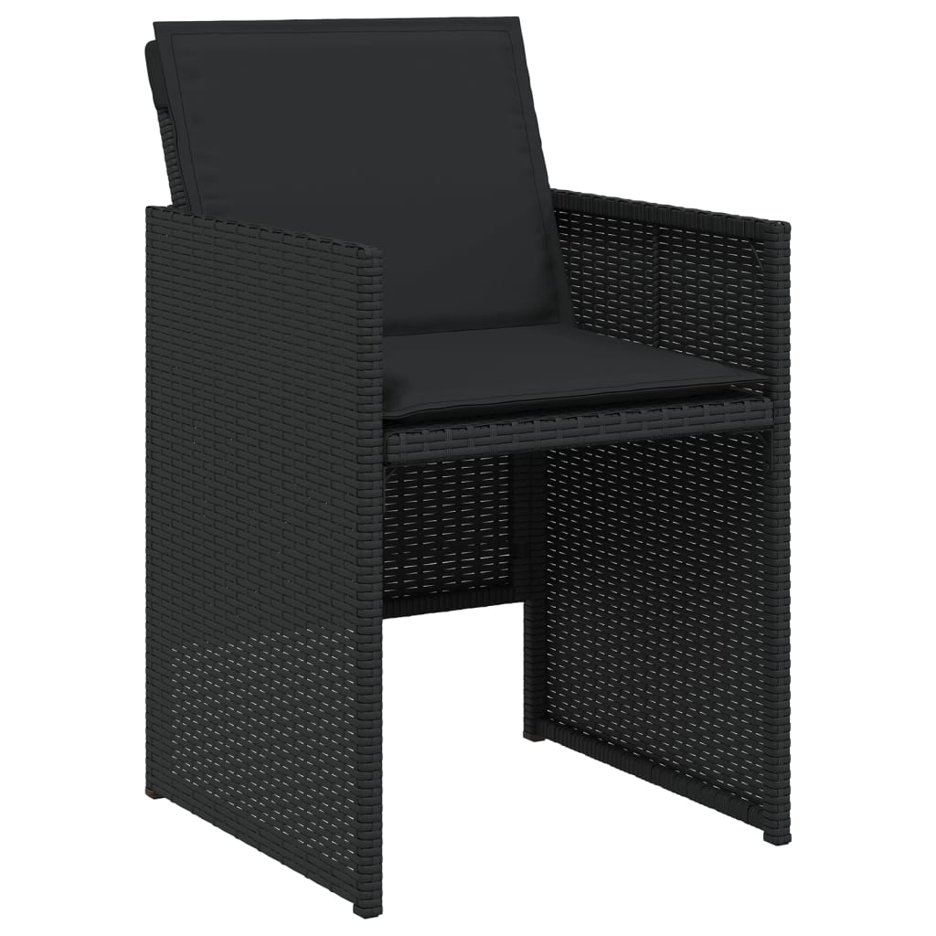 7-delige Tuinset met kussens poly rattan zwart is nu te koop bij PeponiXL, paradijselijk wonen!