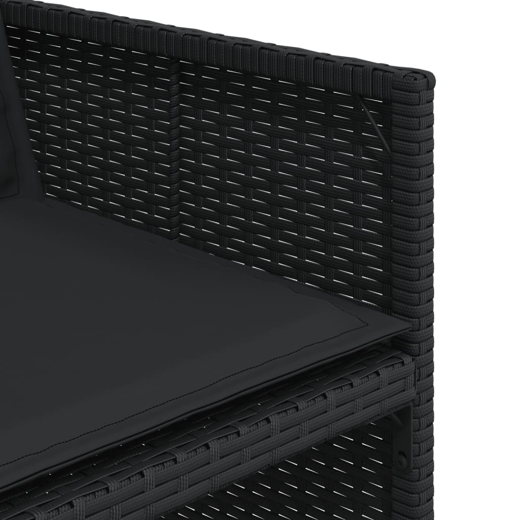 7-delige Tuinset met kussens poly rattan zwart is nu te koop bij PeponiXL, paradijselijk wonen!