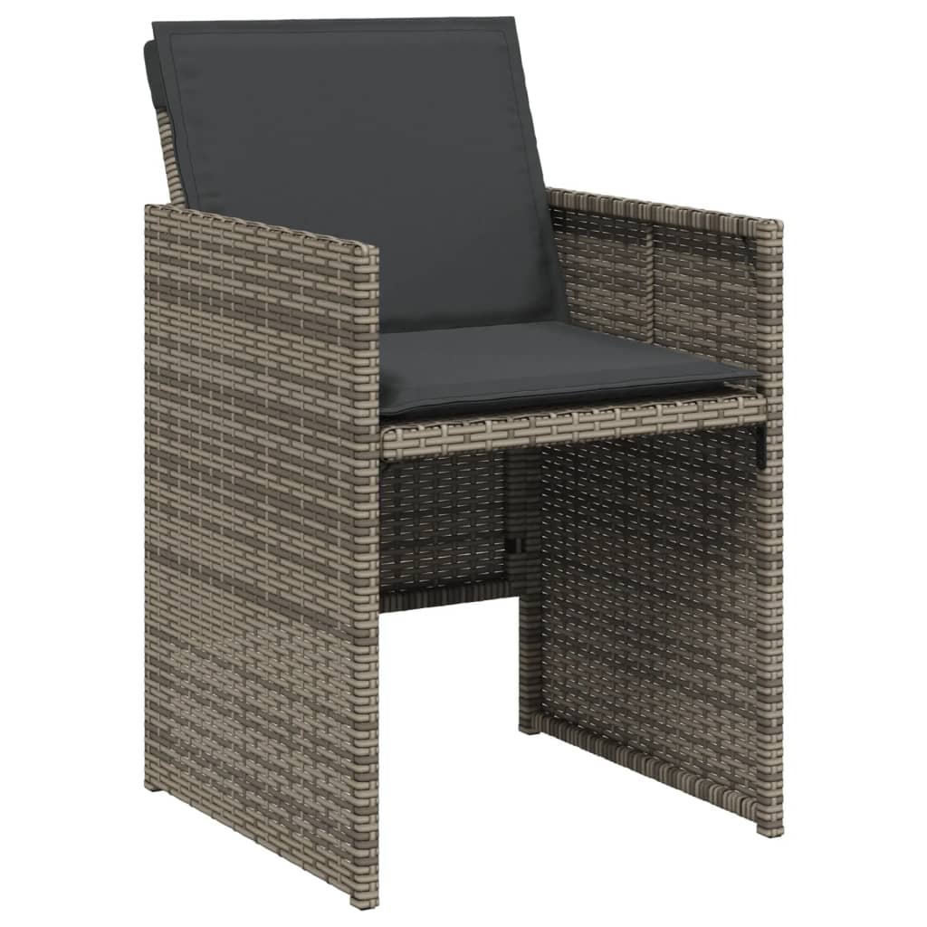 7-delige Tuinset met kussens poly rattan grijs is nu te koop bij PeponiXL, paradijselijk wonen!