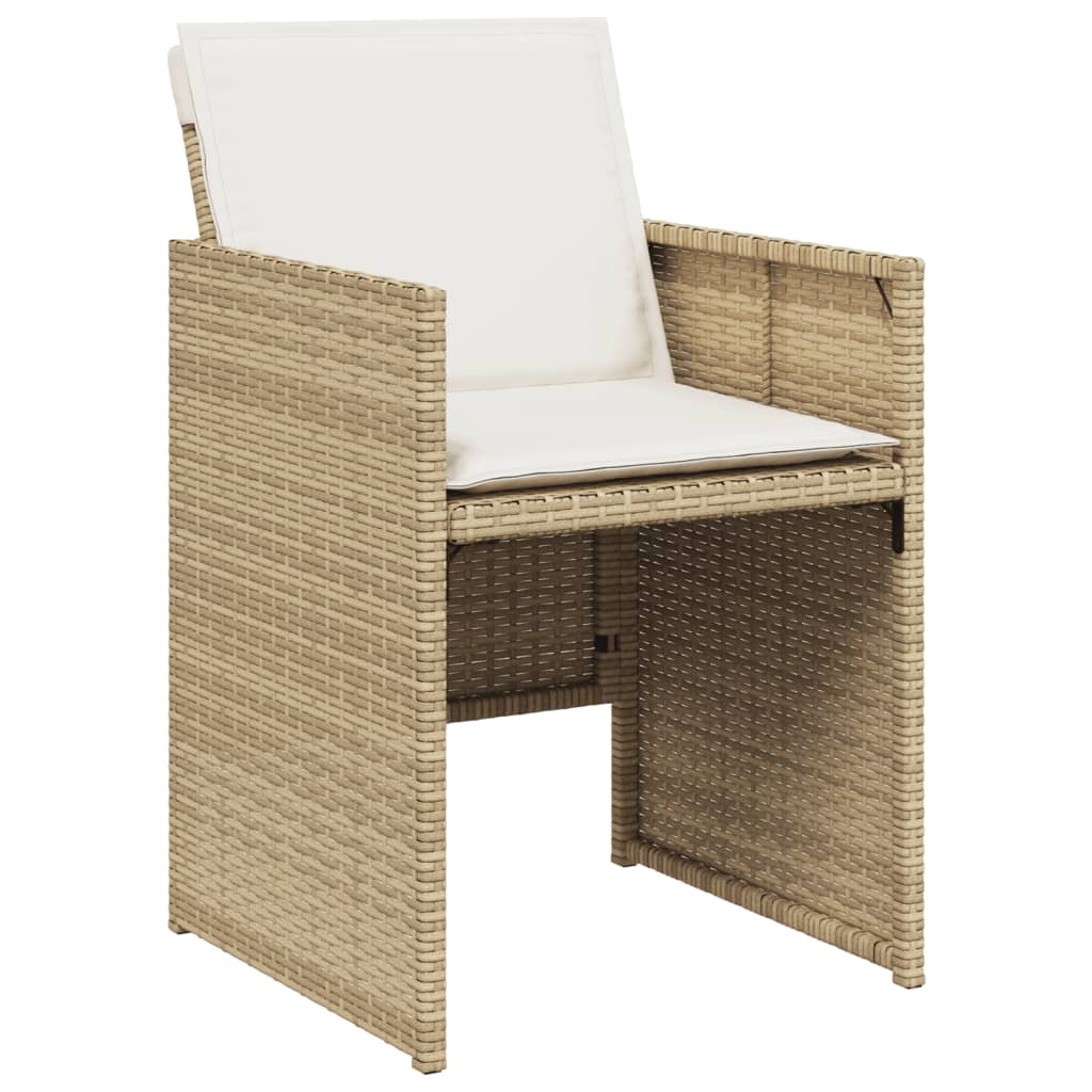 7-delige Tuinset met kussens poly rattan beige is nu te koop bij PeponiXL, paradijselijk wonen!