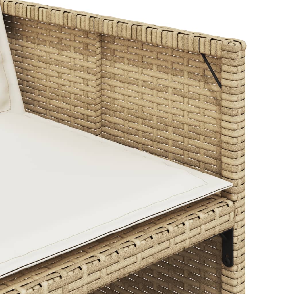 9-delige Tuinset met kussens poly rattan beige is nu te koop bij PeponiXL, paradijselijk wonen!