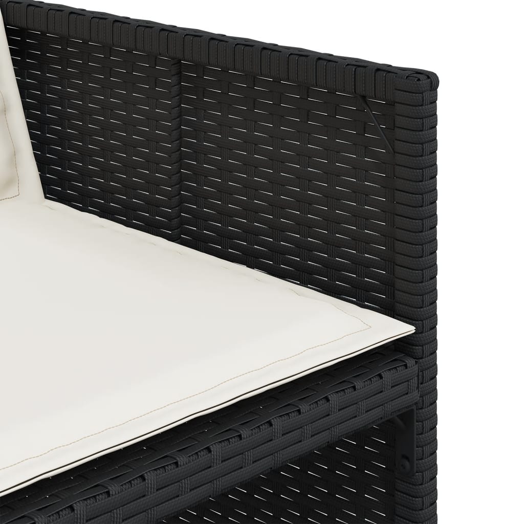 13-delige Tuinset met kussens poly rattan zwart is nu te koop bij PeponiXL, paradijselijk wonen!