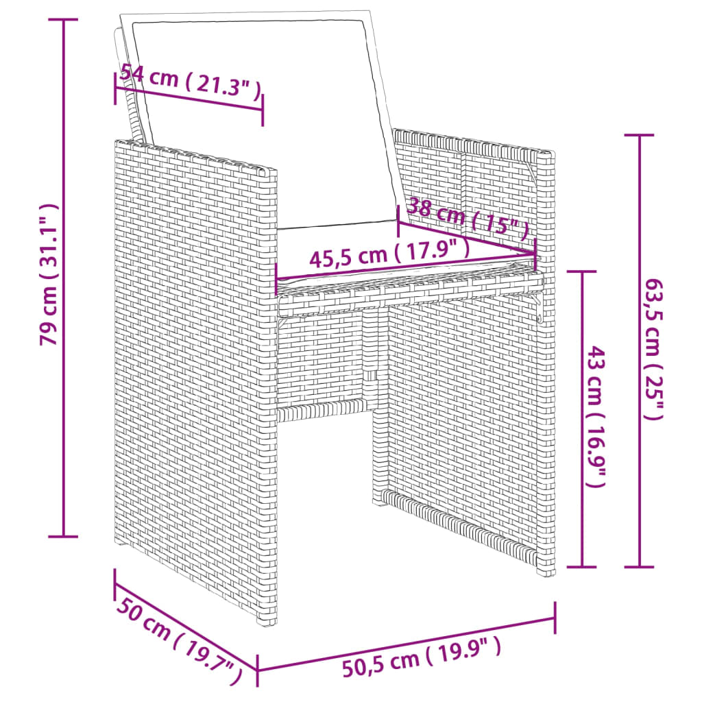 13-delige tuinset met kussens, grijs polyrotan is nu te koop bij PeponiXL, paradijselijk wonen!