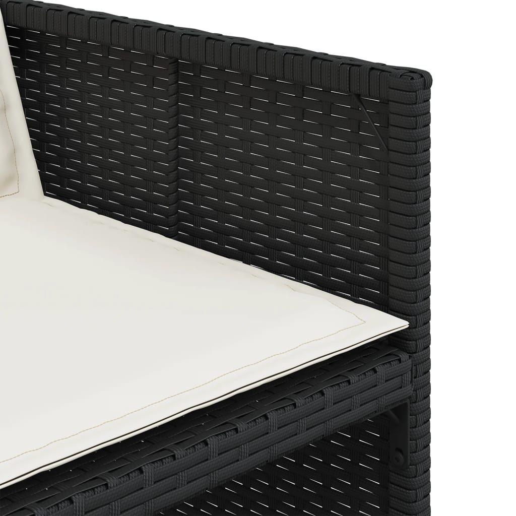 13-delige Tuinset met kussens poly rattan zwart is nu te koop bij PeponiXL, paradijselijk wonen!