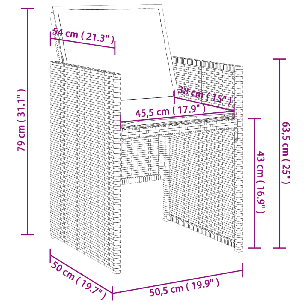 13-delige Tuinset met kussens poly rattan zwart is nu te koop bij PeponiXL, paradijselijk wonen!