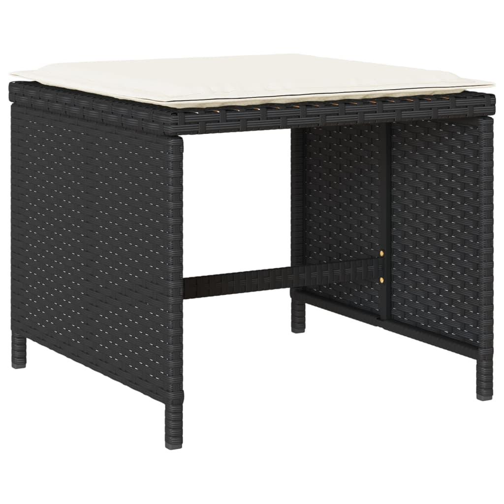 9-delige Tuinset poly rattan zwart is nu te koop bij PeponiXL, paradijselijk wonen!