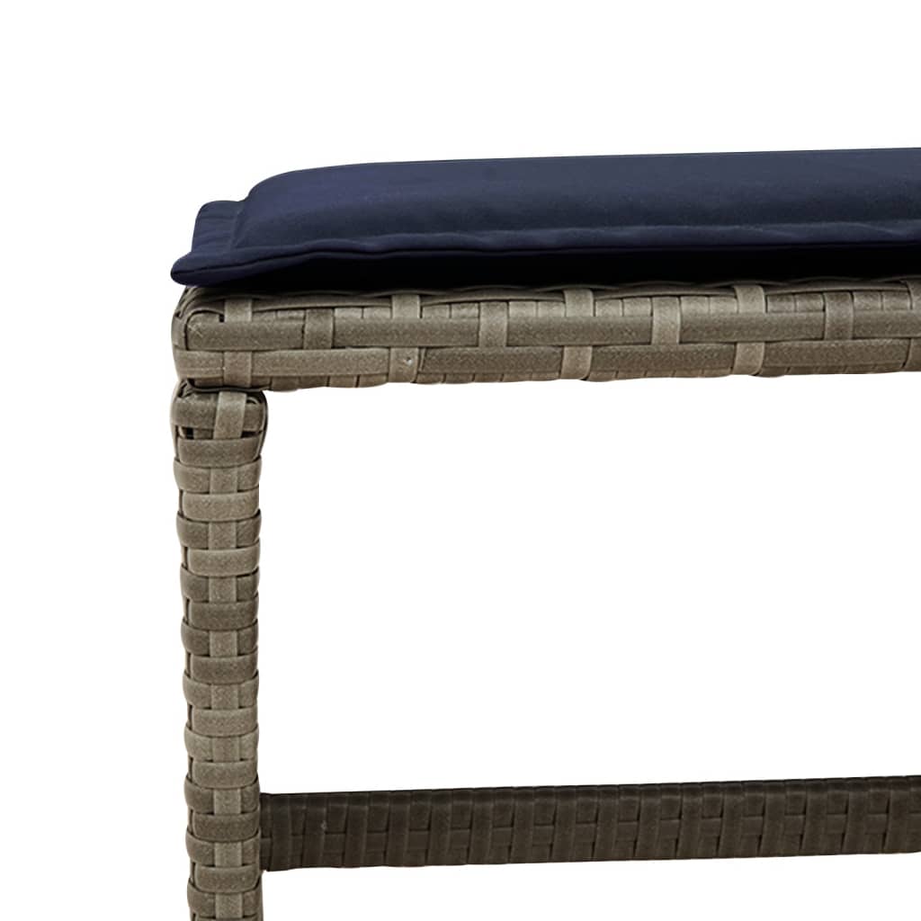 9-delige tuinset met kussens, grijs polyrotan is nu te koop bij PeponiXL, paradijselijk wonen!