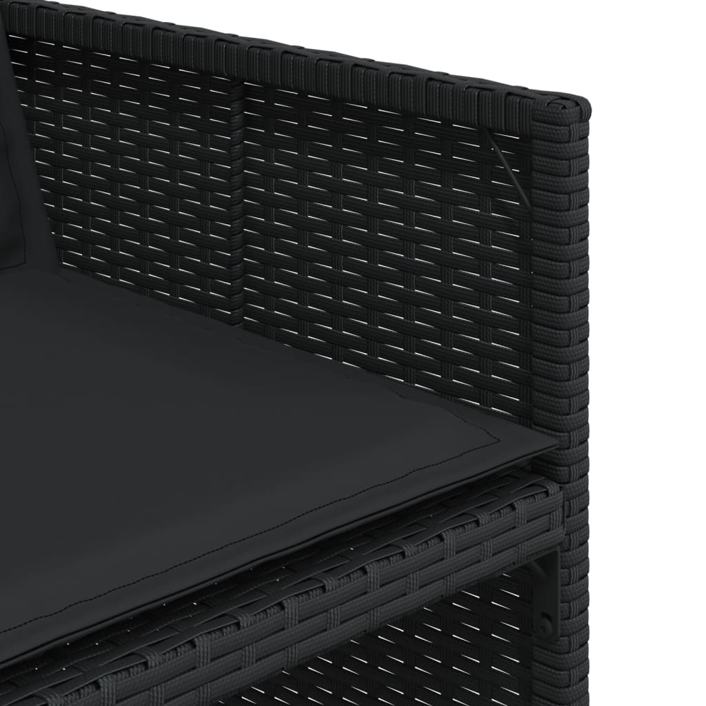 9-delige Tuinset poly rattan zwart is nu te koop bij PeponiXL, paradijselijk wonen!