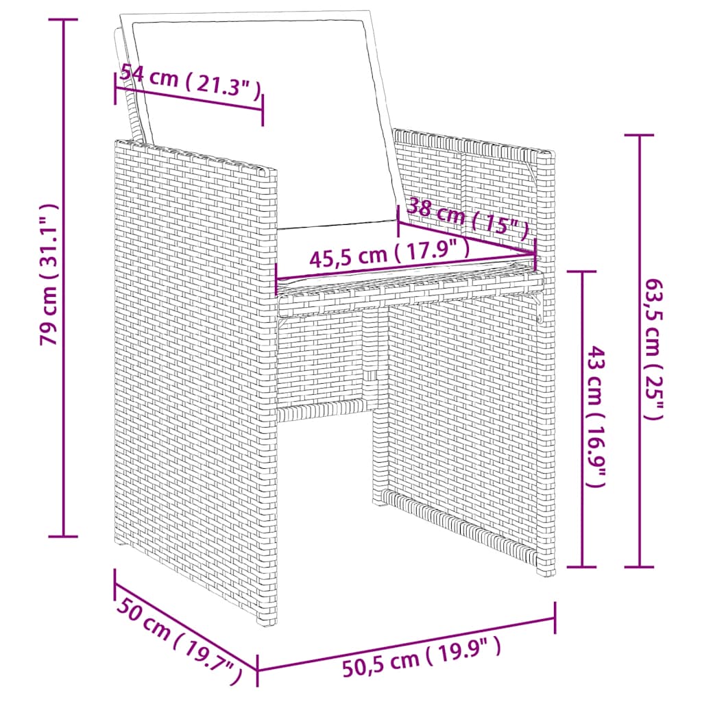 9-delige Tuinset met kussens poly rattan grijs is nu te koop bij PeponiXL, paradijselijk wonen!