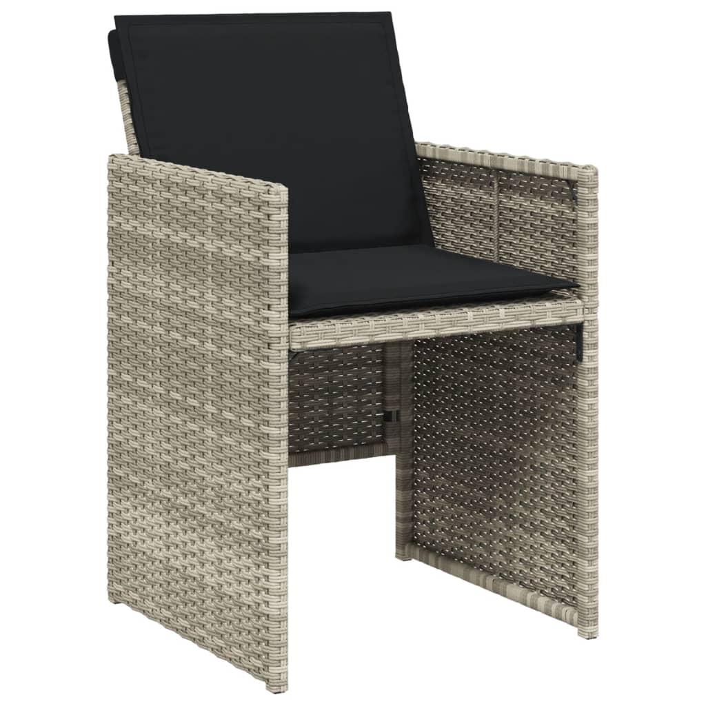 11-delige Tuinset met kussens poly rattan lichtgrijs is nu te koop bij PeponiXL, paradijselijk wonen!
