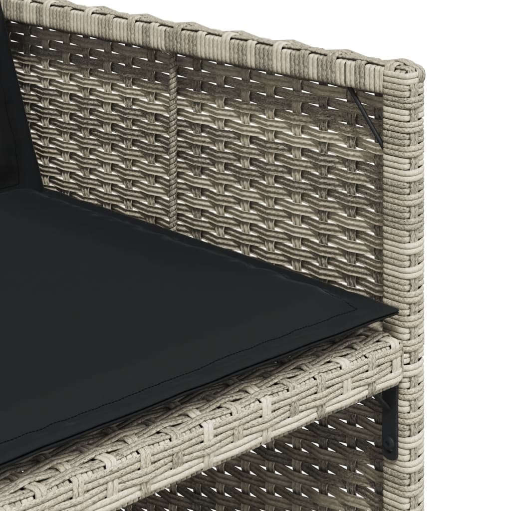 11-delige Tuinset met kussens poly rattan lichtgrijs is nu te koop bij PeponiXL, paradijselijk wonen!