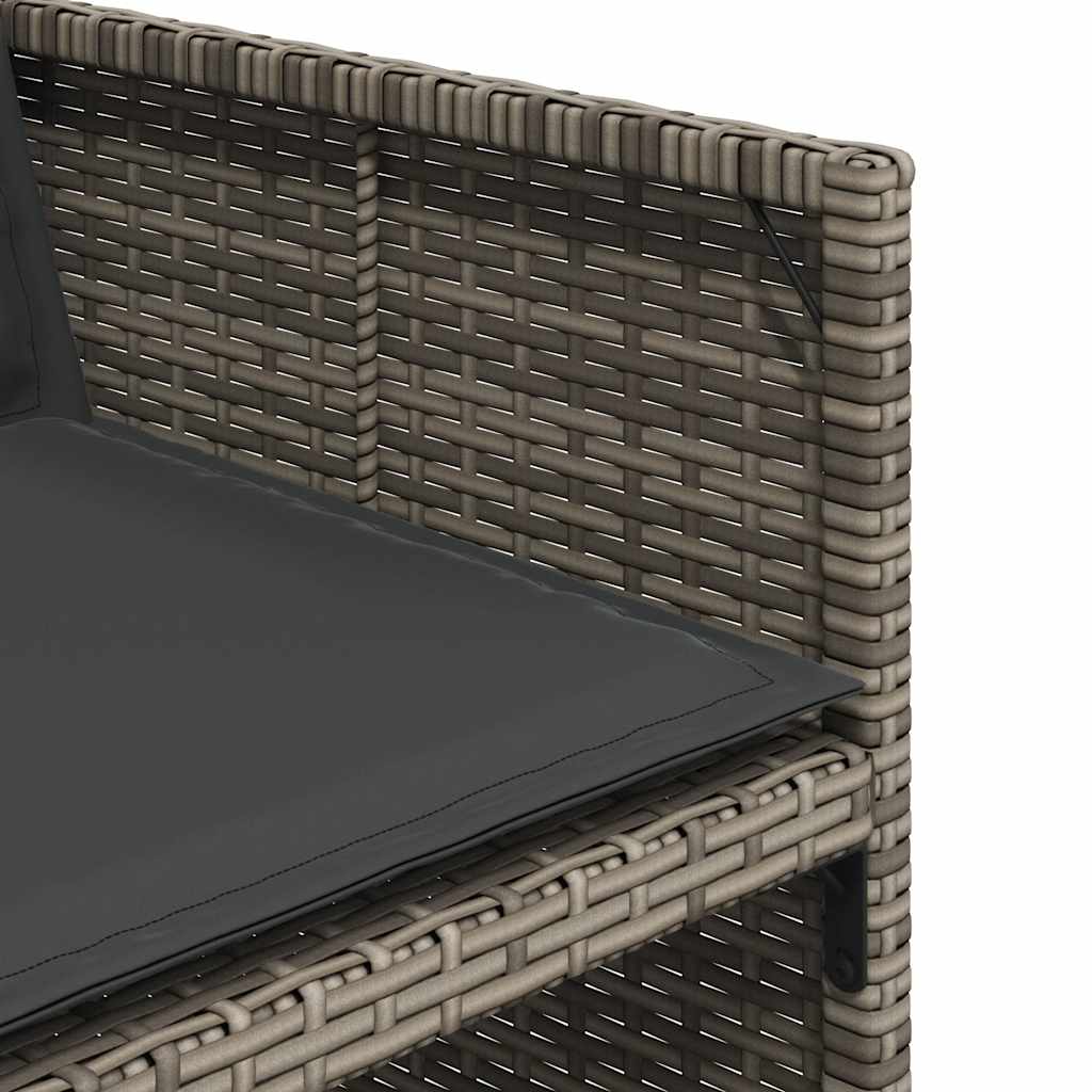 15-delige Tuinset met kussens poly rattan grijs is nu te koop bij PeponiXL, paradijselijk wonen!