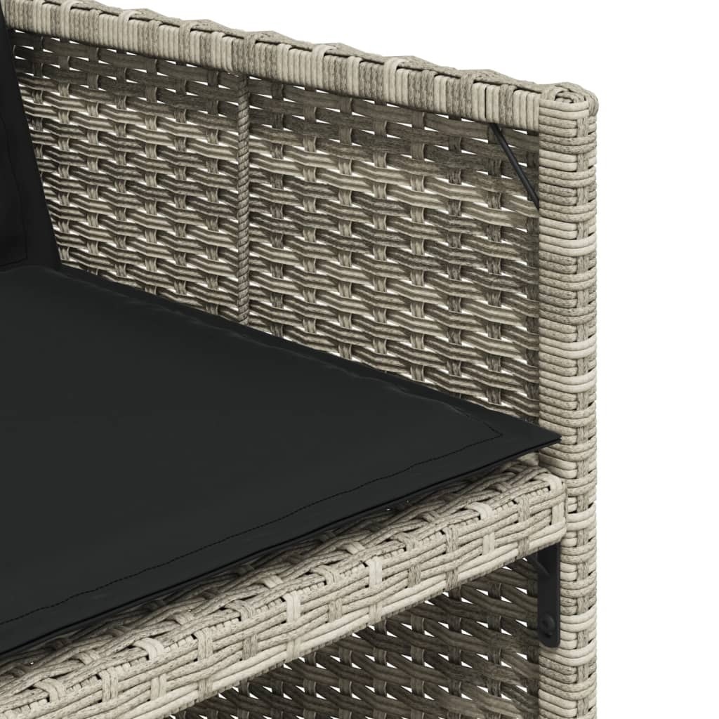 17-delige Tuinset met kussens poly rattan lichtgrijs is nu te koop bij PeponiXL, paradijselijk wonen!