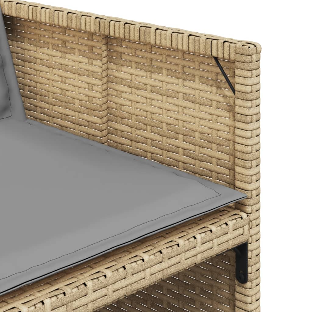 17-delige Tuinset met kussens poly rattan gemengd beige is nu te koop bij PeponiXL, paradijselijk wonen!