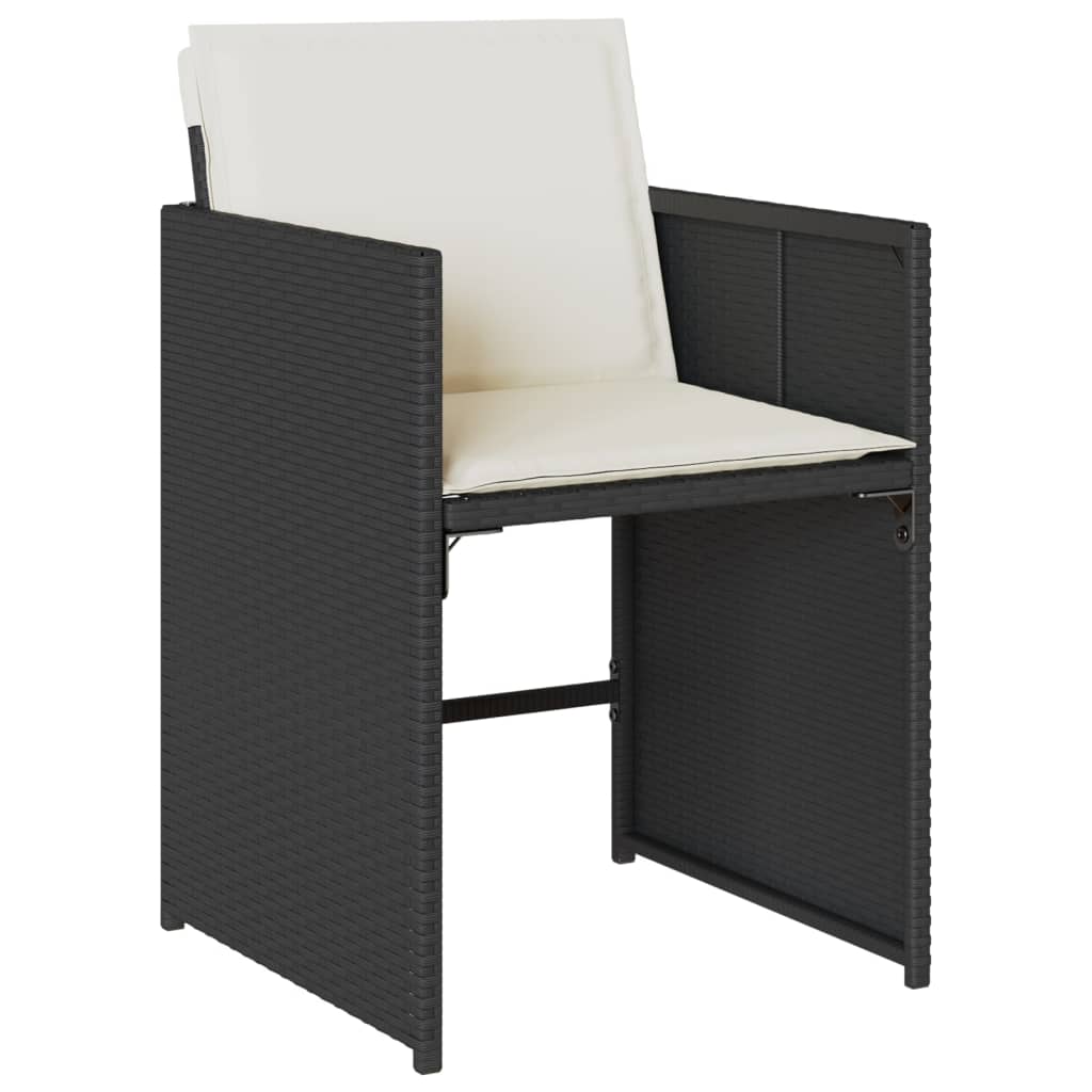 5-delige Tuinset met kussens poly rattan zwart is nu te koop bij PeponiXL, paradijselijk wonen!