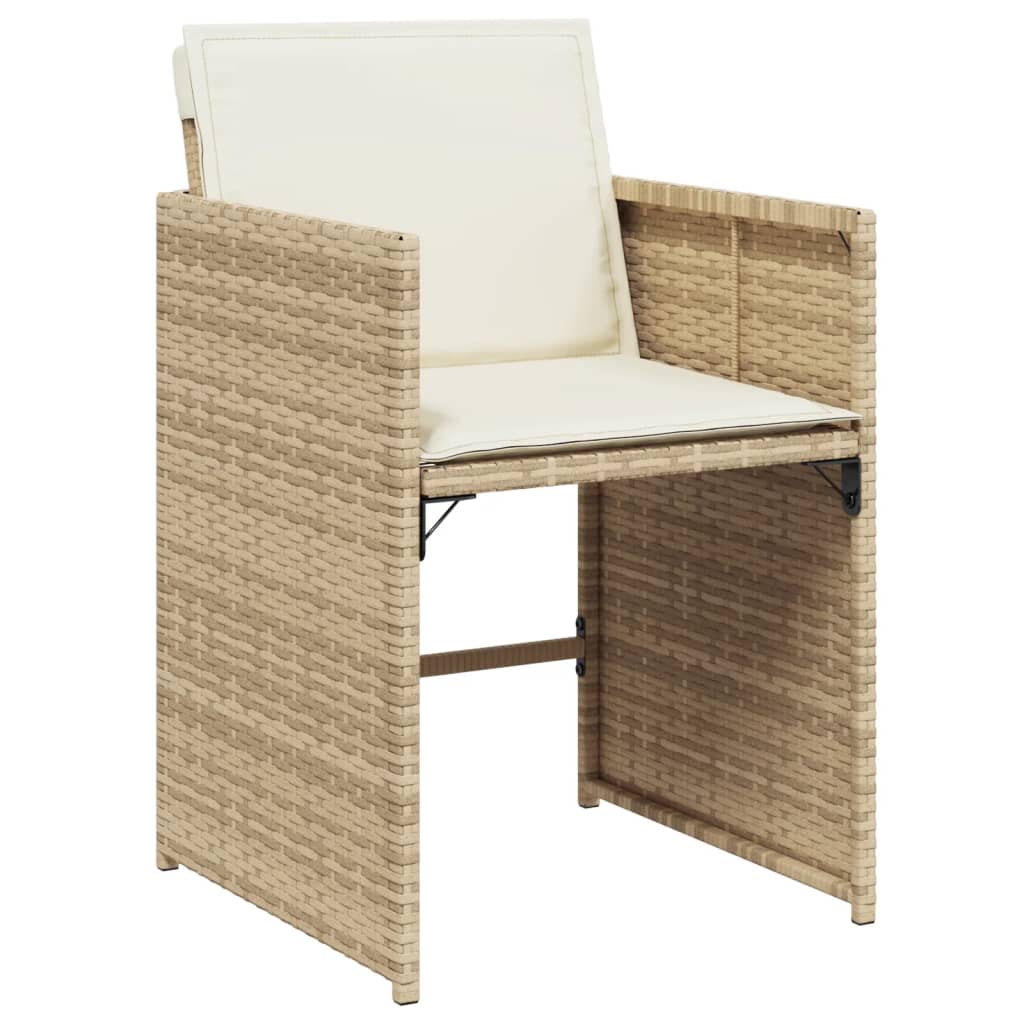 9-delige Tuinset met kussens poly rattan beige is nu te koop bij PeponiXL, paradijselijk wonen!