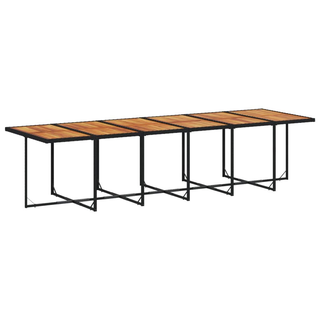 13-delige Tuinset met kussens poly rattan zwart is nu te koop bij PeponiXL, paradijselijk wonen!