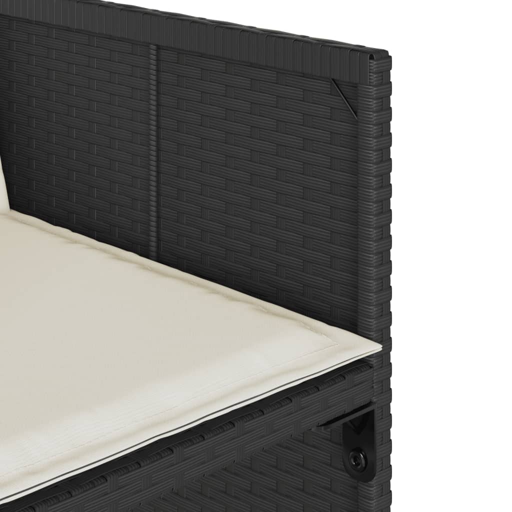 13-delige Tuinset met kussens poly rattan zwart is nu te koop bij PeponiXL, paradijselijk wonen!