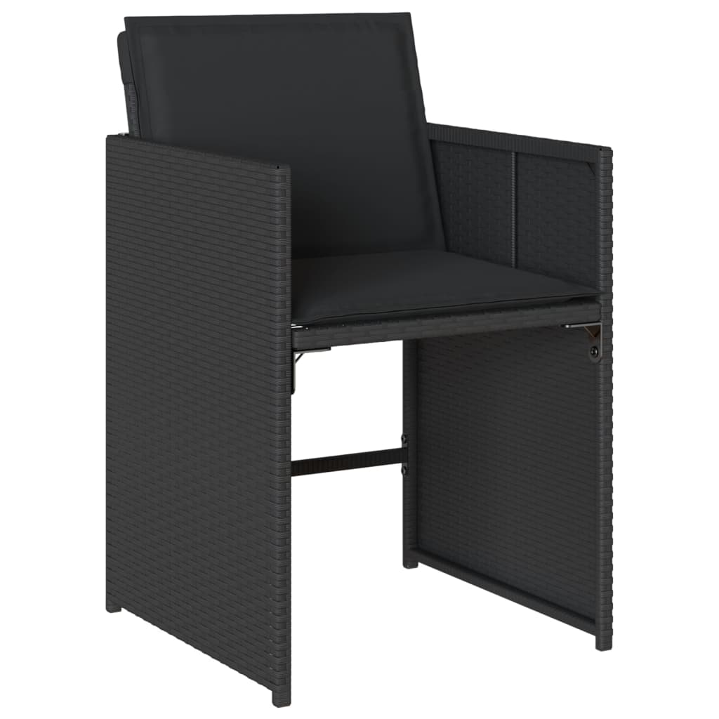 9-delige Tuinset poly rattan zwart is nu te koop bij PeponiXL, paradijselijk wonen!