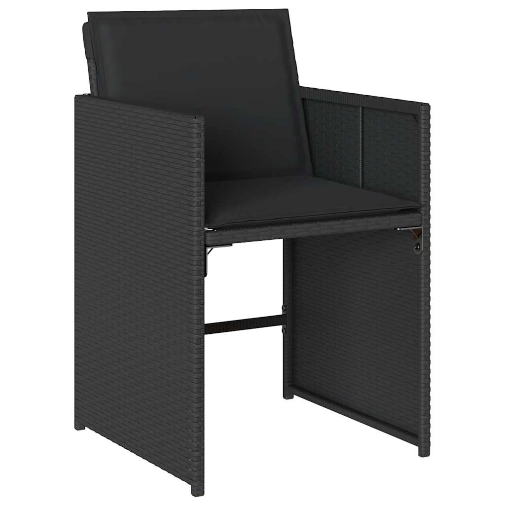 11-delige Tuinset met kussens poly rattan zwart is nu te koop bij PeponiXL, paradijselijk wonen!