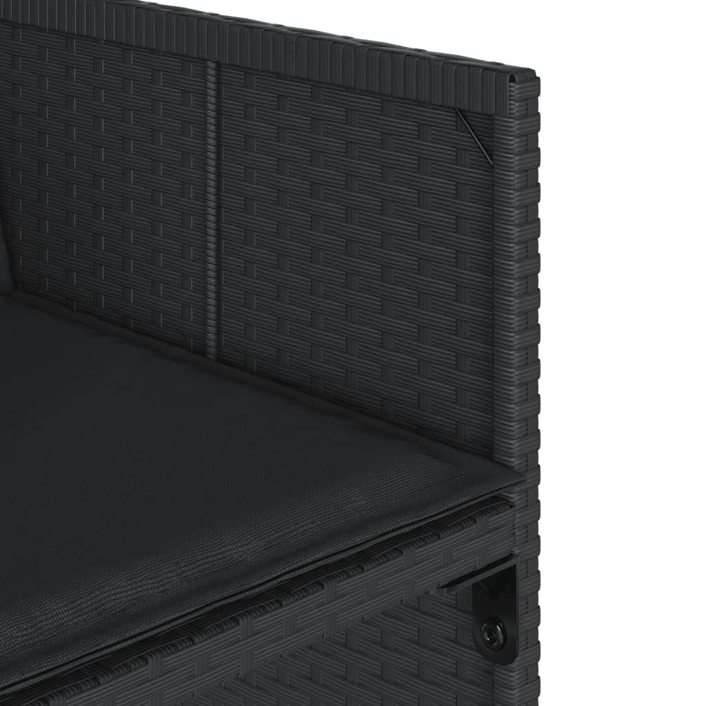 13-delige Tuinset met kussens poly rattan zwart is nu te koop bij PeponiXL, paradijselijk wonen!