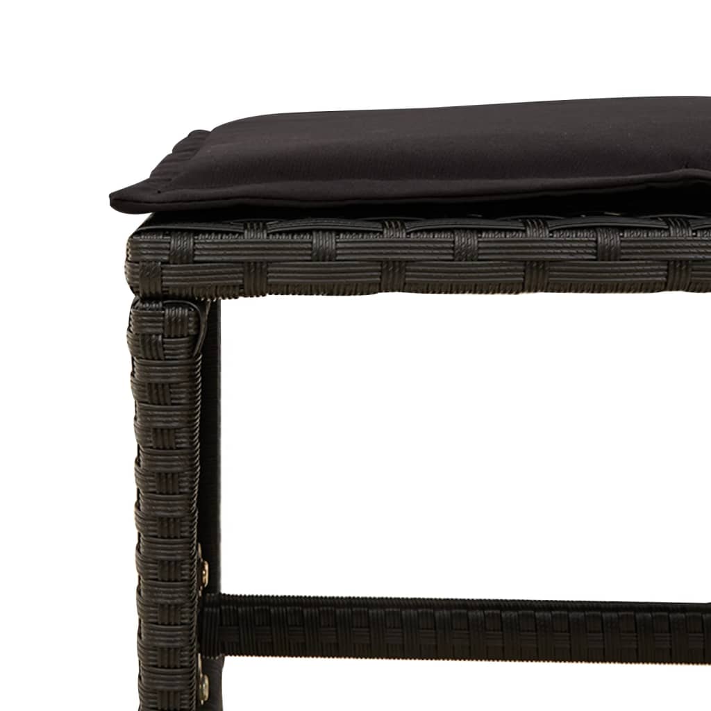 13-delige Tuinset met kussens poly rattan zwart is nu te koop bij PeponiXL, paradijselijk wonen!