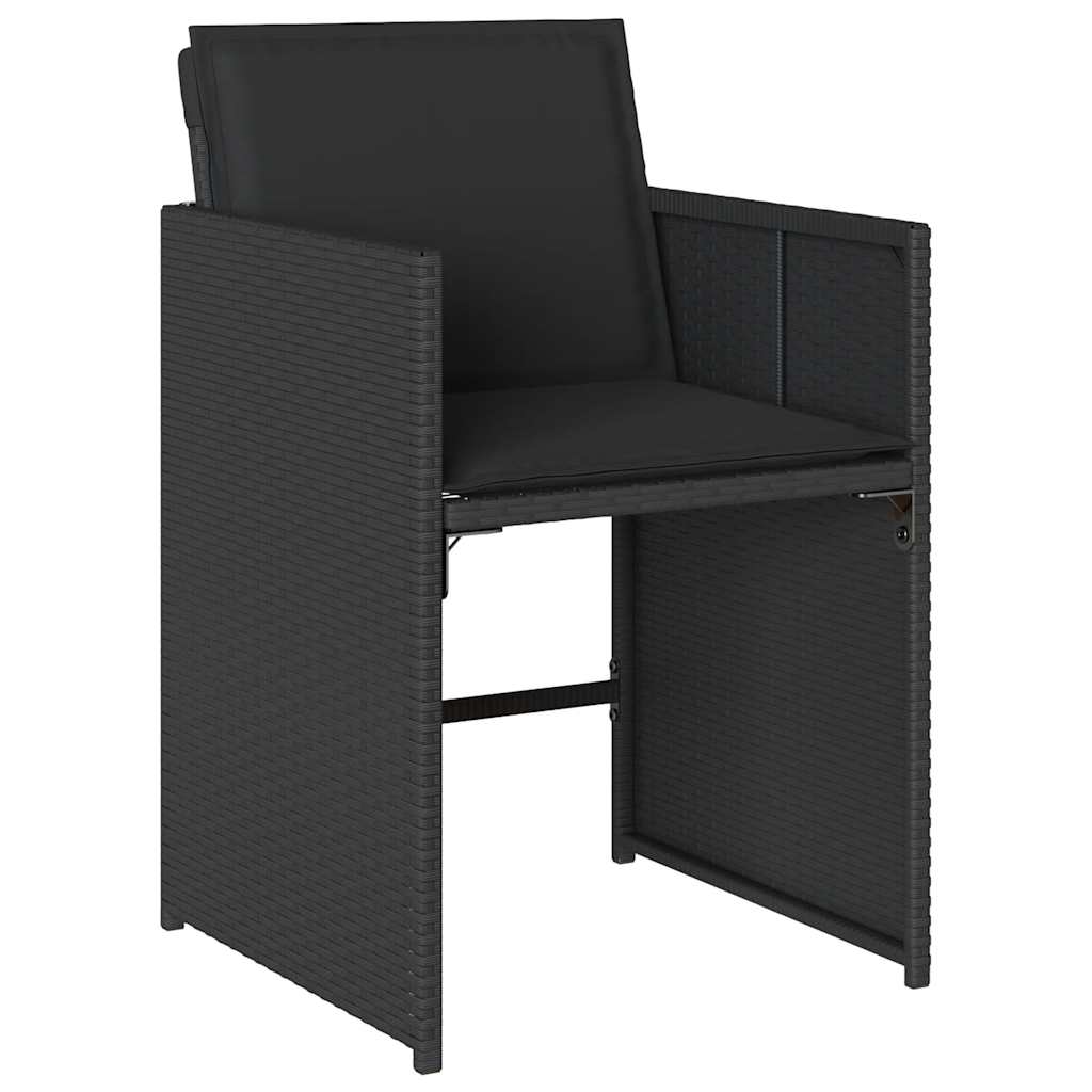 15-delige Tuinset met kussens poly rattan zwart is nu te koop bij PeponiXL, paradijselijk wonen!
